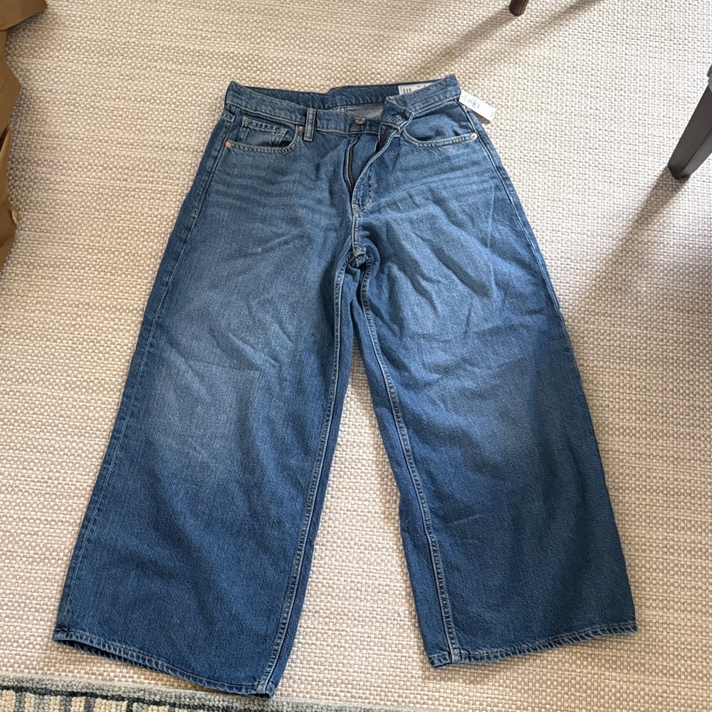 GAP Women's Wide-Leg Blue Denim Jeans